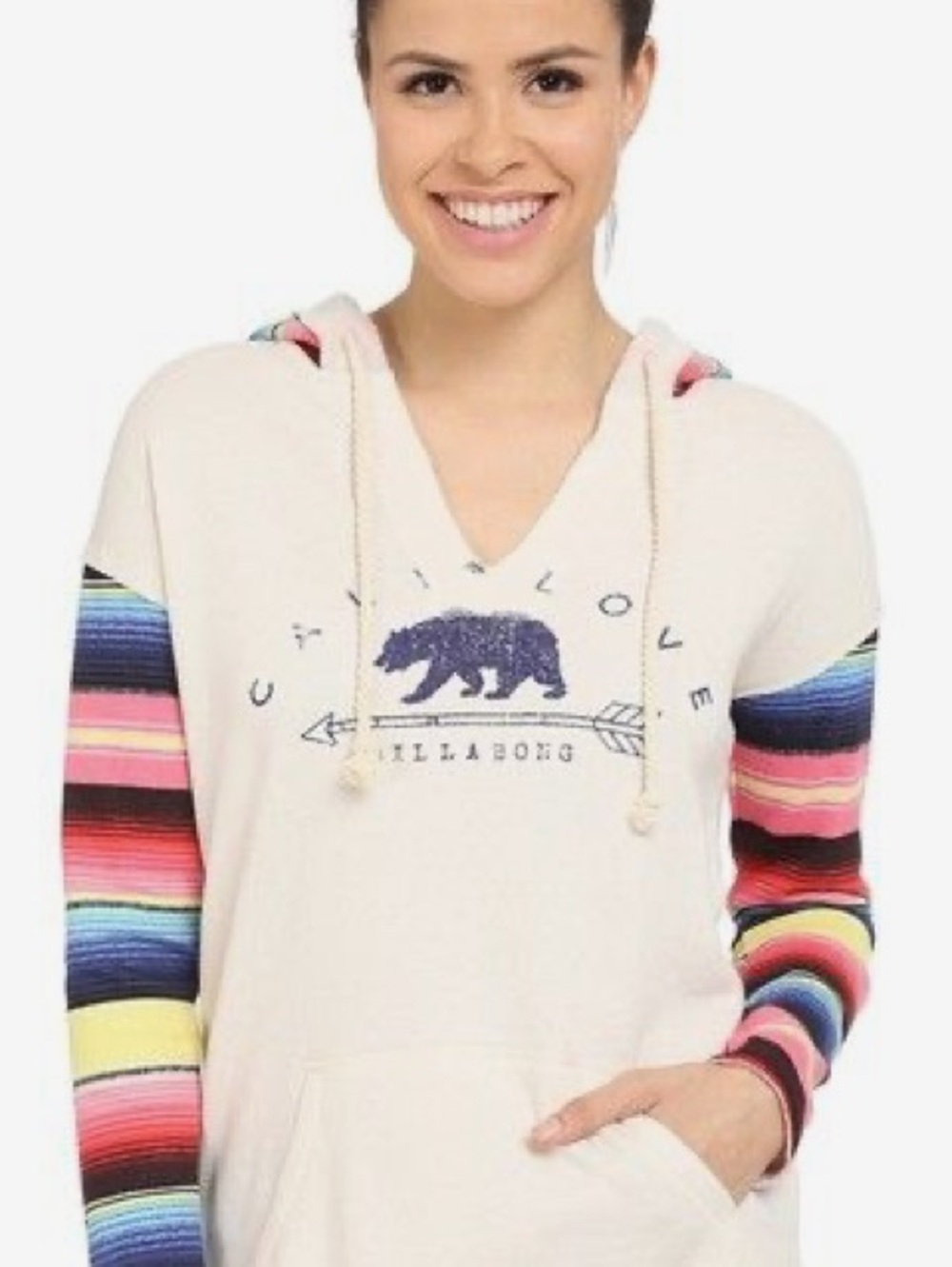Billabong "California Love" Distressed Baja Hoodie.  XL